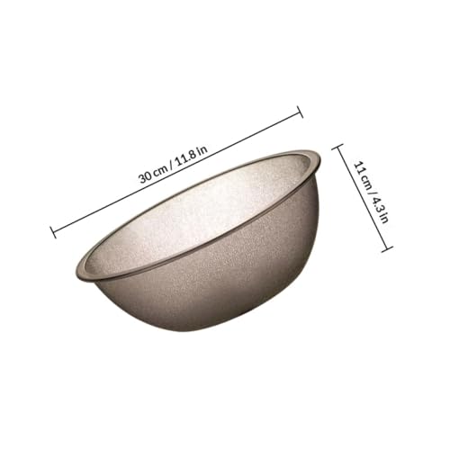 Tazón grande acrílico gris de 30 cm para mezclar y servir miniatura 2
