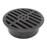 2 griglie di scarico rotonde per tubi da 3 e 4 pollici, copertura in plastica resistente alle intemperie con design a fessura per il filtraggio delle foglie, griglia di scarico piatta per giardino