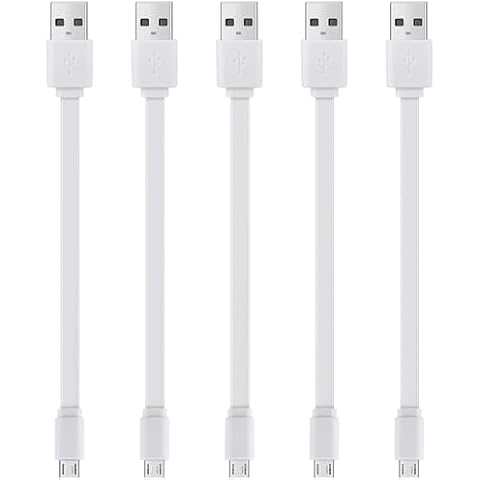 Smays Flat Micro USB Cable 5-Pack Cover