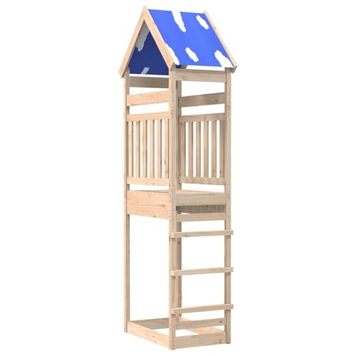 Genérico Torre de Juego Marrón 52,5 x 85 x 265 cm Madera de Pino Macizo,Juegos y Juguetes,Estructuras para Juegos al Aire Libre,Casitas Infantiles,3417184