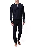 pigiama perofil prezzi  PEROFIL Venezia VPRT00350 - Pigiama Uomo 100% Filo Scozia - Blu, 52