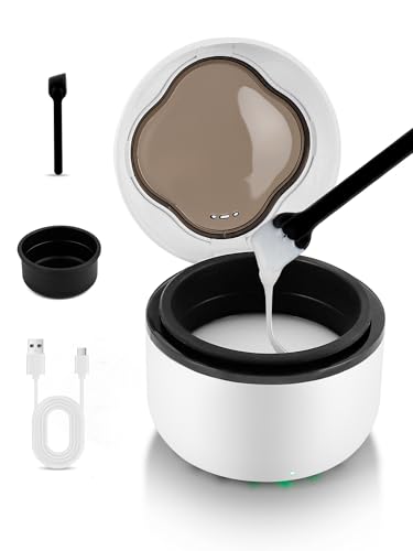 Mini Wax Warmer for Hair Removal,Portable Wax Pot for Small Areas: Face, Nose, Eyebrow, Lip, Underarm,Compact Travel Wax Kit for Men and Women (Purple)