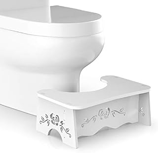 Squat Toilet Stool,Bathroom Squat Potty For Natural & Comfortable Aid,Wood-Plastic Board, Environmentally Friendly