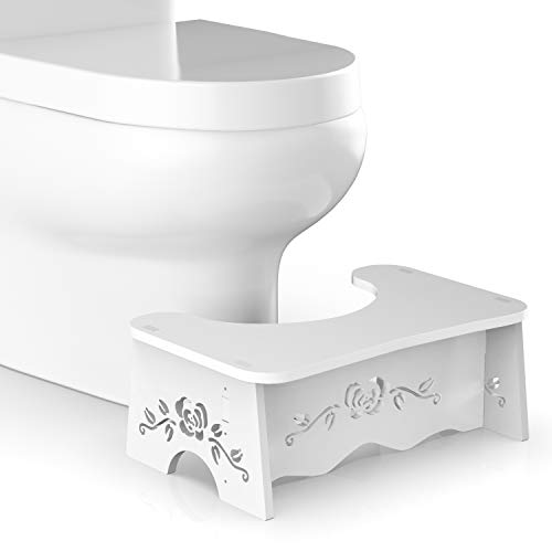 Squat Toilet Stool,Bathroom Squat Potty for Natural & Comfortable Aid,Wood-Plastic Board, Environmentally Friendly Materials