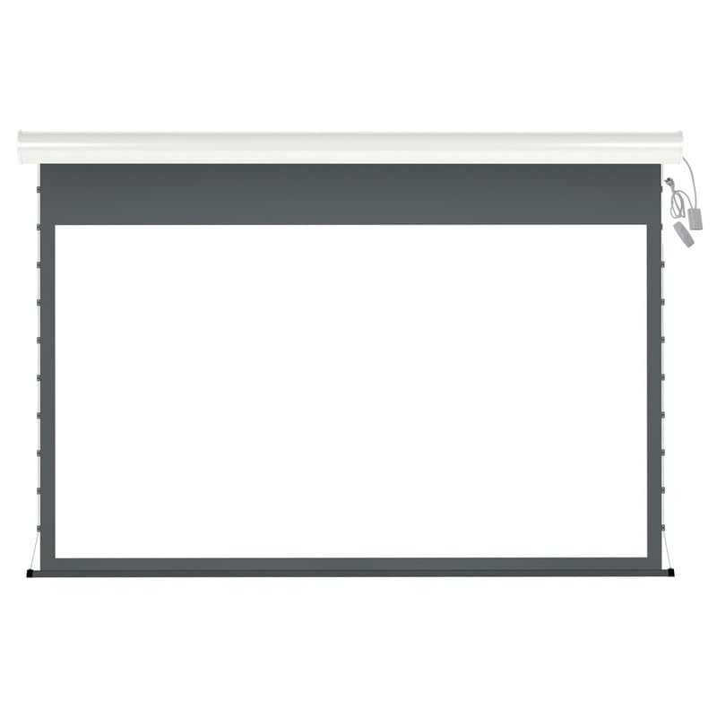 BIG VUE Tab-Tension Motorized White Projection Screen, 16:9 Movie Screen | Electric Tab-tensioned Projector Screen UHD Home, Movie, Theater, Work - 120 Inches
