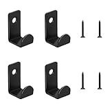 PagLfinz 4 Pcs Ganchos Percheros Pared Negros, Acero Inoxidable Ganchos,...