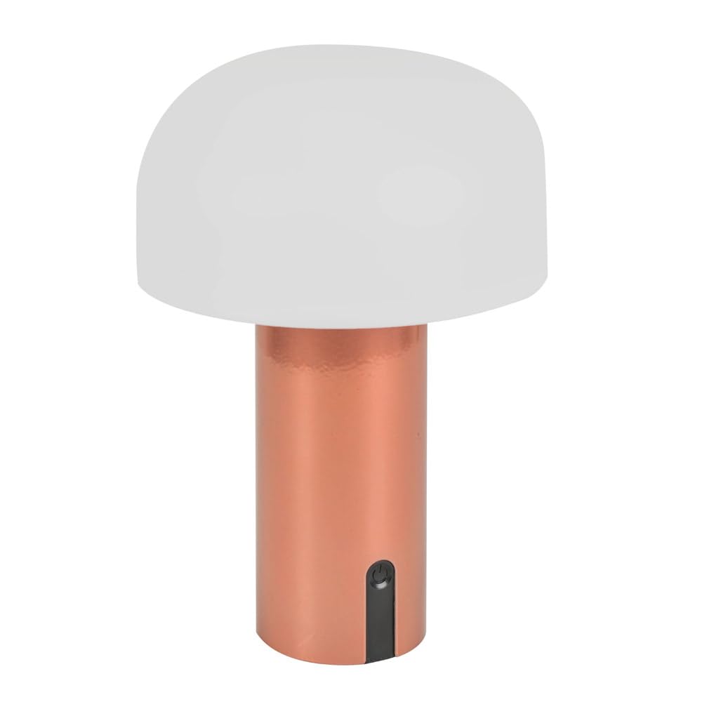 Valuelights Unisex Copper Rechargeable Touch Table Lamp Led Out/In Cordless Dimmer Light