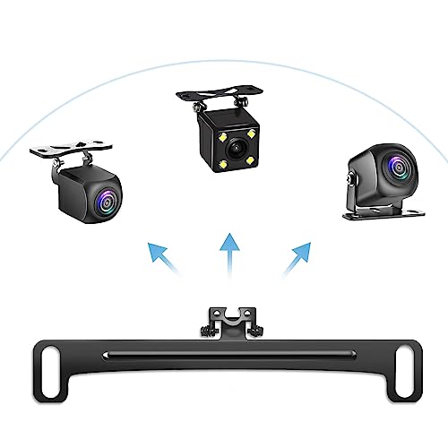Image of PixelMan Universal Backup Camera Mount, 2PCS - Metal License Plate Mount for Rear View and Dash Cam
