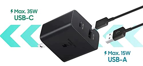 Image of Original for Samsung 35W Super Fast Charger Adapter Compatible with Samsung M51 /M42 /F23 5G /M53 5G /M52 5G /M33 (Only Adapter)-Black