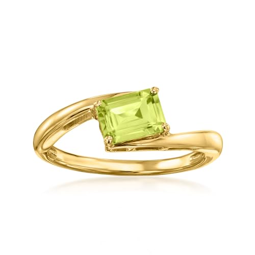 Ross-Simons 0.80 Carat Peridot Ring in 18kt Gold Over Sterling. Size 7