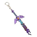 KHBKFW Master Sword Keychain Stainless Steel Cartoon Games Master Keychain for Men, 1