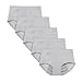 Womens Cotton Underwear High Waisted Panties for Women Pack Tummy Control Full Coverage Fashion Ladies Briefs(Brief-5 Pack Grey,L)