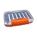 Menolana Fly Box Fly Fishing Box Portable Multifunctional Supplies Saltwater Compact Gift Waterproof Fishing Tackle Tray Double Sided, Orange