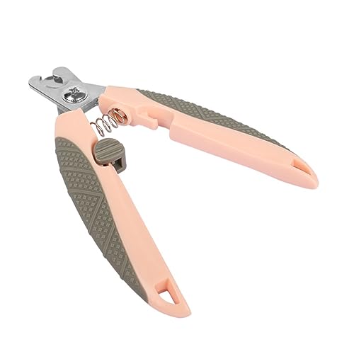 Toddmomy Portable Dog and Cat Nail Clipper with Safety Guard Effortless Pet Nail Trimmer for Breeds Adorable Pink Design