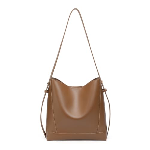 GOIACII Trendy Leather Hobo Purses Shoulder Handbags for Women Bucket Shoulder Bag Purses for Women