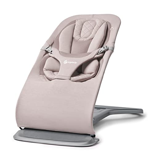 Image of Ergobaby Evolve 3-in-1 Bouncer, Adjustable Multi Position Baby Bouncer Seat, Fits Newborn to Toddler, Blush Pink