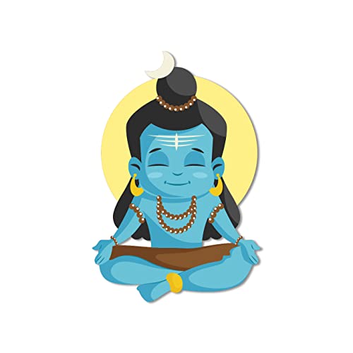 Image of Bhai Please Shiva Mahadev Wooden Fridge Magnet | Lord Shiva Magnet | Mahadev Gift for Devotees | God Magnet for Home Decor | Divine Gift for Shiv Bhakts | Pack of 1