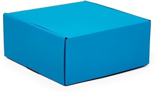 Corrugated Tuck Top Box - Blue - 7-1/2" x 7-1/2" x 3-1/4" - Case of 10
