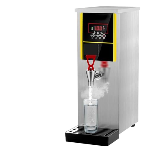 SAYEYBU Caldera De Agua Caliente, Caldera Dispensadora, Urna De Catering De Gran Capacidad, Gran Caudal De 30 L/H, Temperatura Ajustable, Control por Microordenador,Plata