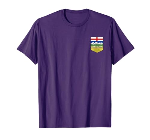 ALBERTA COAT OF ARMS CANADIAN FLAG EDMONTON CALGARY T-Shirt