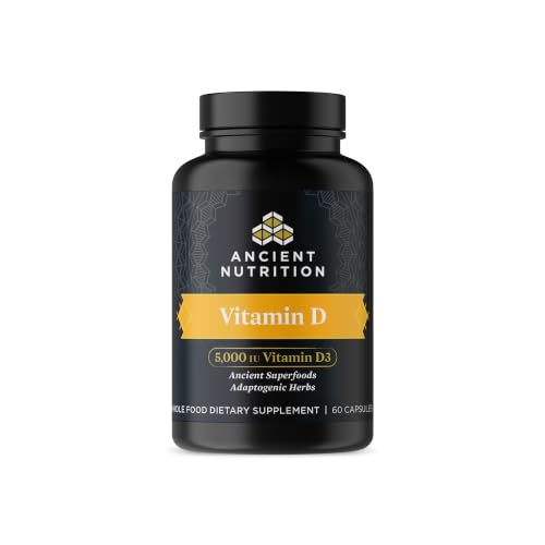 Ancient Nutrition Vitamin D, 5,000 IU Vitamin D3 + K2 for Immune Support - image 1