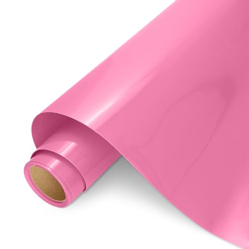 AMAZINGHOME Pink Heat Transfer Vinyl Roll - 30.5 cm x 400 cm, Premium Iron On Vinyl for Fabric, Compatible with All Cutting Machines, HTV for Clothing, Bags, Home Decor
