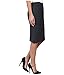 Calvin Klein Women's Classic Fit Straight Lux Suit Skirt, Charcoal, 2