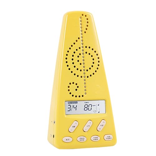 メトロノーム メトロノーム ボーカル カウンティング ビート 電子充電式ピアノ 琴 ドラム リズムマシン(Yellow)