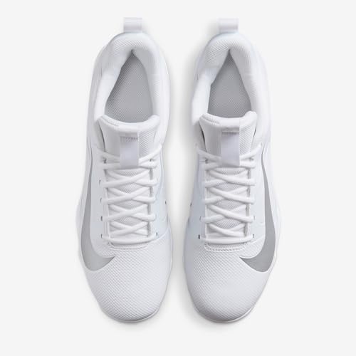 Nike Alpha Menace 4 Shark Football Cleats (FN0028-101, White/Metallic Silver)4