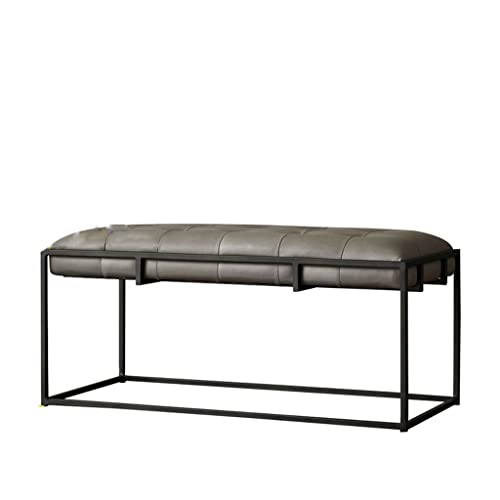 RENEESME Foot Stool for Bed Bed End Stool with Upholstered Hallway Shoe Store Changing Shoe Stool Bedroom Home Shopping Mall Fitting Room Hotel Hotel Iron Sofa Stool Bed Step Stools for High Beds