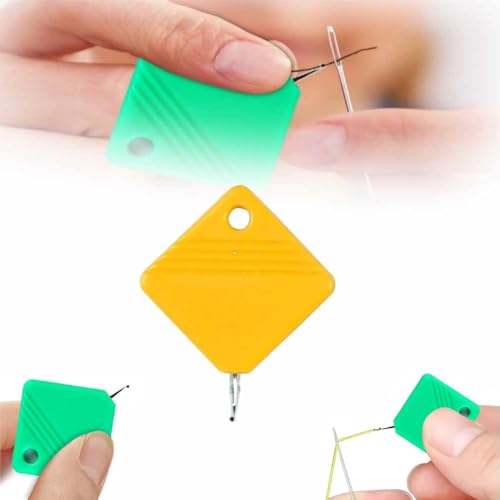 Image of 2024 Newest Automatic Needle Threaders for Hand Sewing, Embroidery Floss, Sewing Machine Needle Threader, Sewing Supplies Tool, Fits All Needle Sizes (Yellow, 1 PCS)
