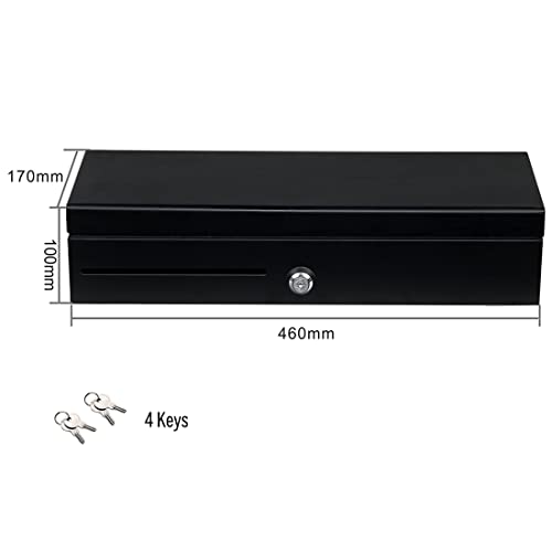 Image of HONEY BEAR Flip-top Cash Drawer with 8 Coins & 6 Bills for POS System Receipt /Thermal Printer,with RJ11 Interface 12V /24V, 3 position lock (RJ11 flip top cash drawer)