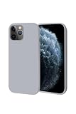 シズカウィル iPhone11Pro用 ケース カバー シリコン 耐衝撃 スマホケース コットンキャンディ 1個入り スカイグレー