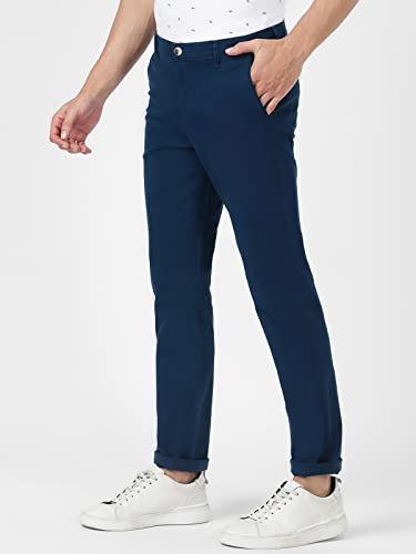 Image of UrbanMark Men 100% Cotton Stretchable Slim Fit Chinos Casual Trousers