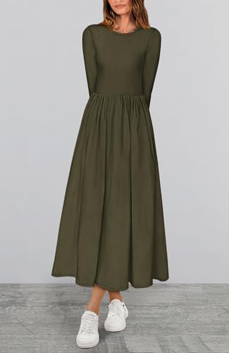 BTFBM Casual Long Sleeve Dresses Spring Dresses 2025 Wedding Guest Dress Midi Dress Flowy Bohemian Long Dress
