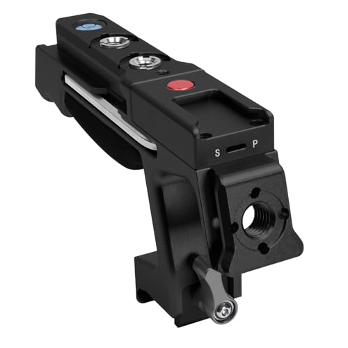 Image of KONDOR BLUE Talon XL NATO Top Handle with REC Trigger for Camera Cages, Dual NATO Rail, 3 /8-16 ARRI-Style Mounts, Cold Shoe Slots, Remote REC Button, Ergonomic Grip, Bubble Level, Black