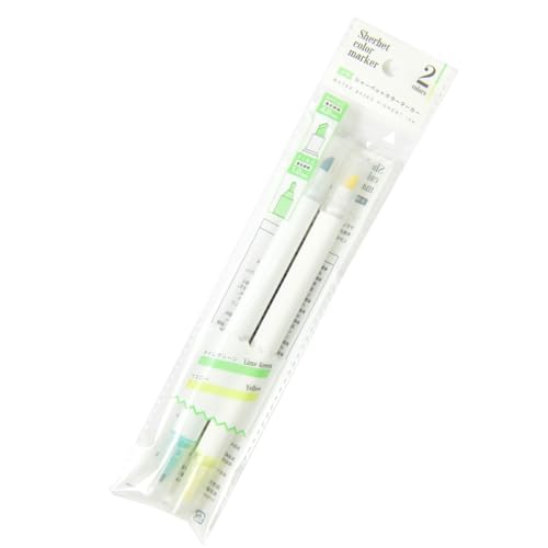 【 縁日 景品 玩具 セット 】シャーベットカラーマーカー 2P (ライムグリーン・イエロー) 10個装入 景品玩具 マーカー ペン セミナー議 参加者 プレゼント 運動 賞品 文具 文房具 景品 詰め合わせ お祭り 縁日 問屋 自治 大量 イベント 配布