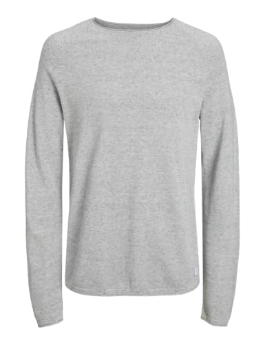 Jack & Jones Jjehill Knit Crew Neck Noos Felpa, Light Grey Melange Light Grey Melange, S Uomo