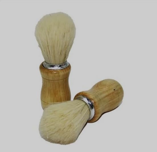 Omega 1410 ahşap saplı gerçek kıl sakal fırçası, 11 cm