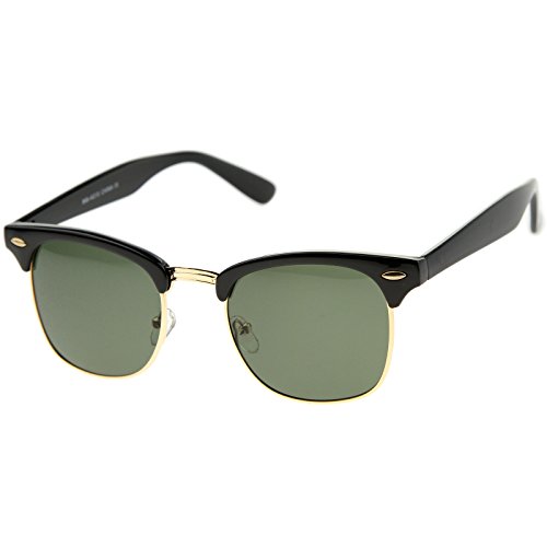 Image of zeroUV Half Frame Semi-Rimless Horn Rimmed Sunglasses