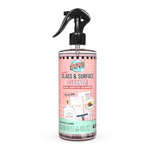 Image of SOVI Glass & Surface Cleaner - Stardust Fragrance | Alcohol-Free, Vinegar-Powered Formula for Streak-Free Shine | Removes Dust, Dirt | Safe for Windows, Mirrors & All Surfaces|500ml