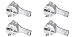 Produktbild 4 Stück SAT-FOX Schutzkontakt-Winkelstecker, extraflach aus Kunststoff (8mm Höhe), mit Klappgriff und Knickschutz, 250V (16A), für Kabel bis 3x1,5 mm², IP20, weiss