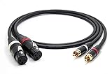 Mogami 2534 Quad Stereo Paar (L,R) Audio Kabel | Neutrik Gold Cinch RCA - XLR female | HiFi, 1,0 m