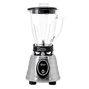 Oster Classic Series Heritage Blender with 6-Cup Glass Jar, 1000W Power, Stainless Steel Countertop Kitchen Blender