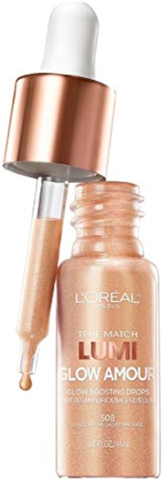 L'Oreal Paris Makeup True Match Lumi Glow Amour Glow Boosting Drops, 1 Count, Golden Hour