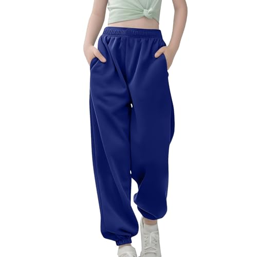 Girls Sweatpants Fall Fashion Oversized Cinch Bottom Workout Jogger Pants Youth Baggy Elastic High Waisted Track Pant