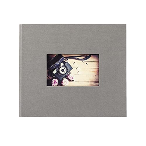 Panodia Album Photo Traditionnel Studio Gris 60 Pages 120 Photos 10x15, 60 Pages, Dimensions totales : 232x275x26 mm - fabriqué en France