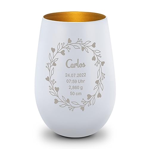 GRAVURZEILE Deko Windlicht aus Glas mit Gravur - Geschenk zur...