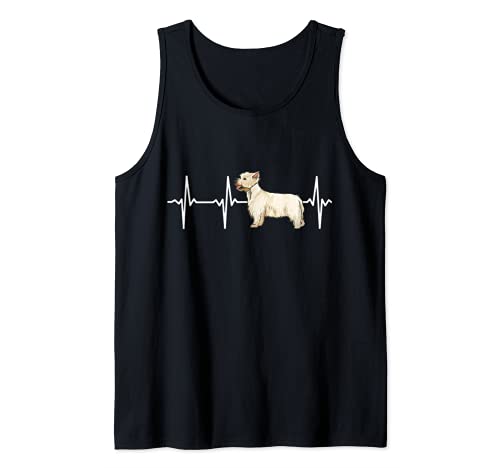 West Highland White Terrier Heartbeat Love My Dog Tank Top, Black