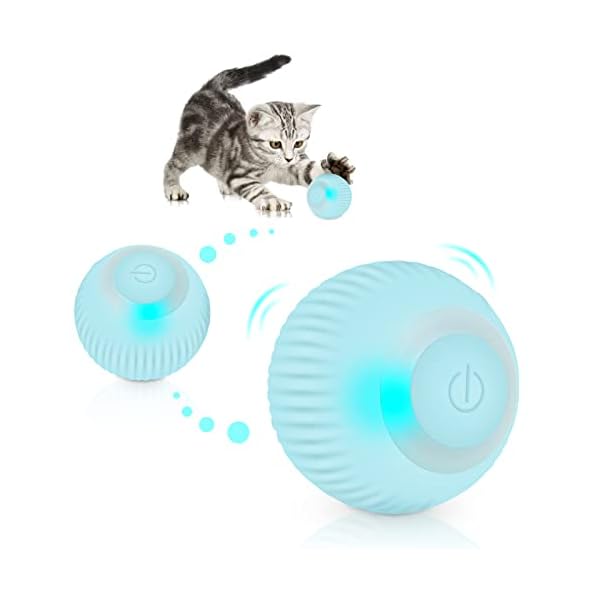 Lanceasy Interaktives Katzenspielzeug Katzenspielzeug Elektrisch Katzenspielzeug Selbstbeschäftigung USB Wiederaufladbarer Stimulierung Jagdtriebs Smarter Spielball für Katzen